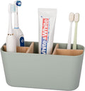 Toothbrush Holders for Bathrooms, Bamboo Tooth Brush Holder by Heagoale