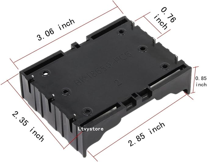 18650 Battery Case Holder, 5 Pack 3 Slots x 3.7V DIY Battery Storage Box - Image 5