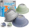 zaa Bathtub Drain Hair Catcher, Silicone Collapsible 3 Pack Drain Protector by zaa