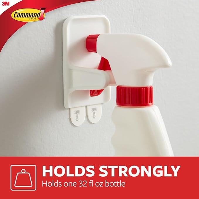 Command Spray Bottle Hangers, Holds up to 32 fl oz, 2 Hangers - Image 3