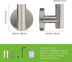 TUNNY 3 Pack Round Bathroom Towel Hooks - Image 2