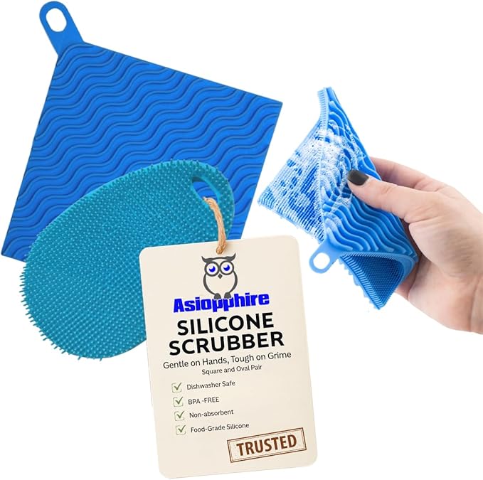 Silicone Dish Sponge Dish Scrubber by Asiopphire