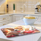 Dish Drying Mat Kitchen Counter Absorbent Valentine Corgi Coffee Sink Mat Dish - Image 6