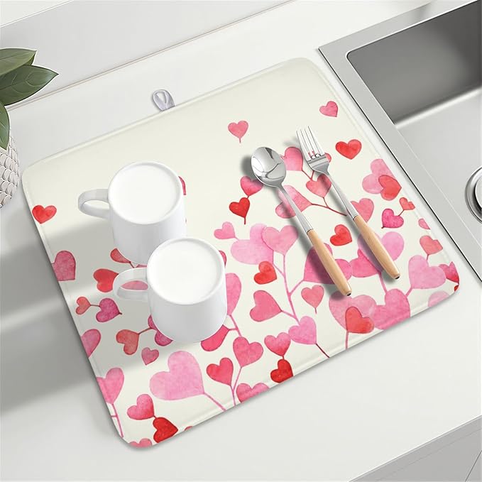 Valentine's Day Dish Drying Mat - Image 8
