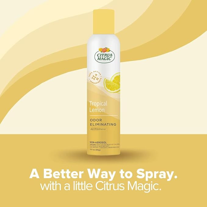 Citrus Magic Odor Eliminating Air Freshener Spray, Tropical Lemon - Image 3
