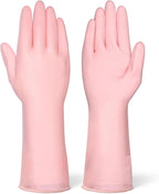Gloves Washing Dishes, Reusable Rubber Dishwashing Gloves Waterproof Long by salbsever