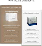 Disposable Face Towel Holder, Acrylic Face Towelettes Storage Box Compatible - Image 6
