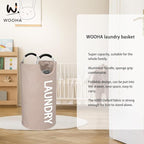 WOOHA 125L Large laundry basket, Collapsible laundry hamper, Tall Clothes - Image 4