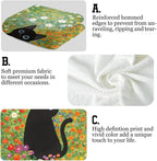 Watercolor Floral Hand Towels for Bathroom, 2 Packs Black Cat Kitchen Towels - Image 3
