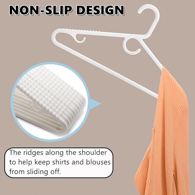 Amber Home 36 Pack Super Heavy Duty Plastic Hangers, Non-Slip Pants Bar - Image 4
