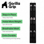 GORILLA GRIP Over the Door Shoe Organizer, 12 Large Breathable Mesh Pockets - Image 2