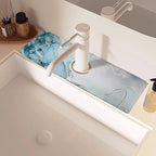 Sink Faucet Absorbing Mat, 2 Pack Drying Mat Around Faucet Sink Splash Guard - Image 2