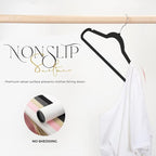 HOUSE DAY Black Velvet Hangers 120 Pack, Premium Clothes Non-Slip Felt Hangers - Image 2