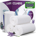 4 gallon Small Trash Bags Lavender Scented CCLINERS White Bathroom Garbage Bags by CCLINERS