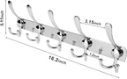 Wall Mount Coat Hook, 2 Pack 15 Hooks Stainless Steel Coat Hangers Rack Robe - Image 2