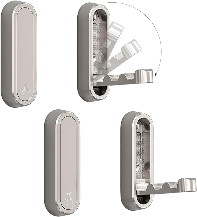 4PCS Folding Coat Hooks, Heavy Duty Wall Hooks Made of Zinc Alloy, Foldable by XSGTZMJ