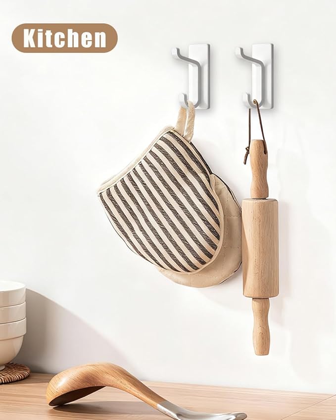 6 Pack Self Adhesive Coat Hooks - Image 6