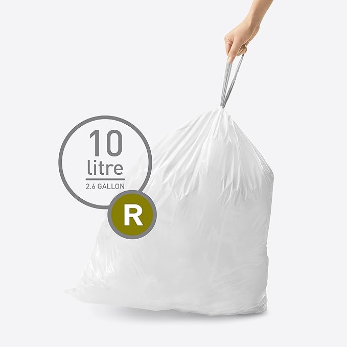simplehuman Code R 200 Count, Dispenser Pack Custom Fit Liners, Drawstring - Image 2