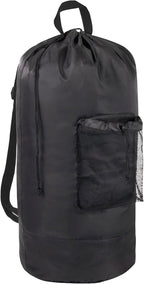Laundry Bag Backpack with Shoulder Straps and Mesh Pocket Laundry Backpack - Image 4