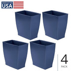 iDesign Small Plastic Bathroom Trash Can, Slim Rectangle Garbage Bin - Image 2
