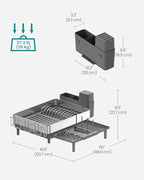 SONGMICS Large Dish Drying Rack, Expandable Dish Dryer - Image 4