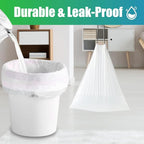 CHARMOUNT Drawstring 4 Gallon Trash Bags, Small Garbage Bags, Unscented Trash - Image 3
