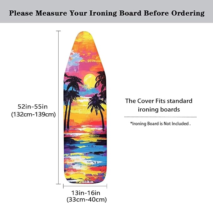 Sunset Sea Palm Ironing Board Cover 15x54 - Image 5