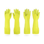 Mamison 2 Pairs Reusable Waterproof Household Dishwashing Cleaning Rubber Gloves by QualityKitchenandHome