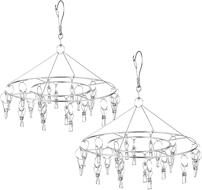 CenYouful 2 Pack Stainless Steel Round Hanging Drying Rack by CenYouful
