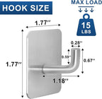 Adhesive Hooks for Bathrooms, 4 Piece Towel Hooks for Hanging Hat Robe Coat - Image 3
