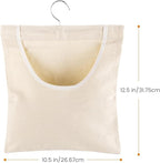 Canvas Clothespin Bag, 13.3x11.2 Inch Hanging Laundry Organizer - Image 2