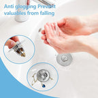 2Pcs Bathroom Sink Stoppers ，Pop Up Drain Stopper - Image 6
