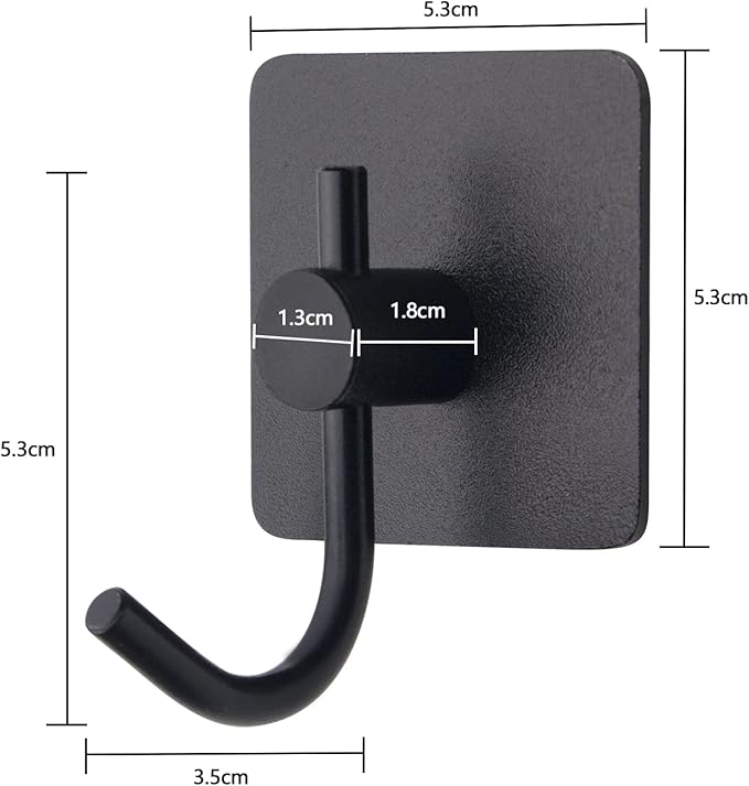 VAEHOLD 4 Pack Wall Hooks, Heavy Duty Sticky Holder Waterproof Aluminum Towel - Image 6