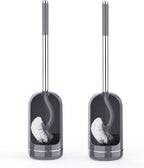 SetSail Toilet Brush and Holder Set, Compact Size Curved Toilet Bowl Brush by SetSail