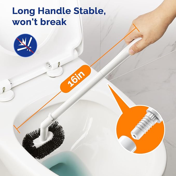 HAMITOR Toilet Plunger Bowl Brush Combo：Heavy Duty Rubber - Image 4