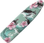 Sea Turtle Print Iron Board Cover 15x54 Inch, Hibiscus Printed Ironing Board by Wanzuoeng