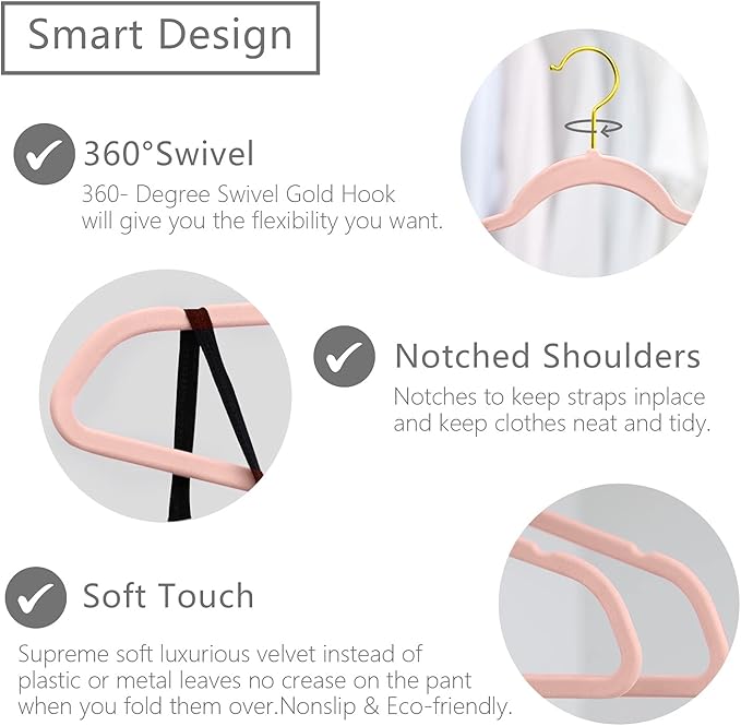 MIZGI Premium Velvet Hangers Heavyduty - Image 3