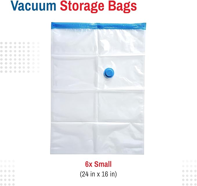 6 Pack Small Vacuum Storage Bags - Image 3