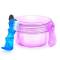Leakproof Denture Case Purple Denture Soaking Cup by EZEELAI