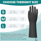 4 Pairs Rubber Dishwashing Gloves - Image 6