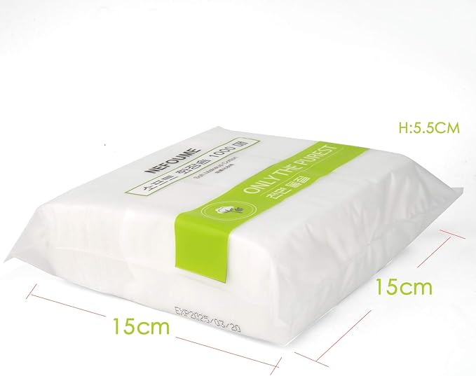 1000 PCS Thin Makeup Facial Cotton Pads, Square Makeup Remover Cotton Pads - Image 3