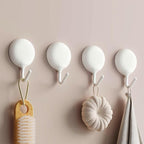 4pcs Self-Adhesive Hooks, No Drill Wall Mounted Sticky Hooks Durable by mioluo