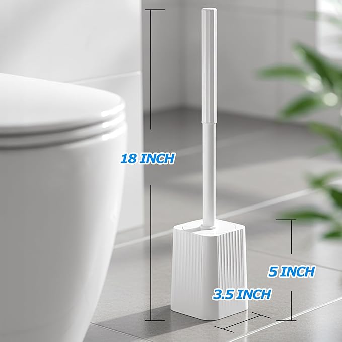 3Pack Toilet Bowl Brush and Holder Set - Image 6