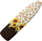 GLENLCWE Sunflower Leopard Print Ironing Board Cover, 54x15 inches, Floral Iron by GLENLCWE