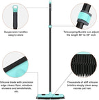 Rubber Broom Carpet Rake for Pet Hair Removal, Fur Remover Broom - Image 5