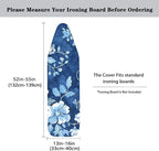 Ironing Board Covers Scorch Resistant Insulation, Retro Blue Floral Ironing - Image 5