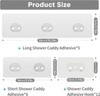 Lsnisni 23 Pack Shower Caddy Replacement, Strong Adhesive Strips - Image 2