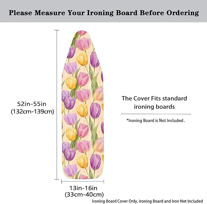 Tulip Ironing Board Covers Standard Size Soft Ironing Board Dust Cover Home - Image 5