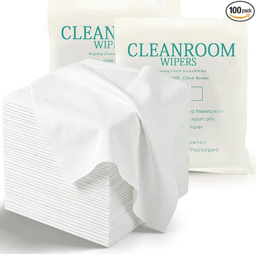 100 Pcs Cleanroom Cloth Wipes Microfiber Lint Free Cloth Disposable Clean by Unknown