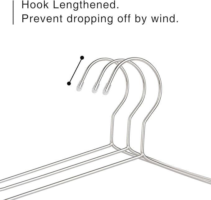 Fayleeko Wire Coat Hangers 40 Pack Strong Heavy Duty Stainless Steel Metal - Image 9